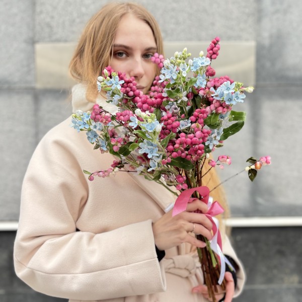 Интерьерный букет Розовый жемчуг