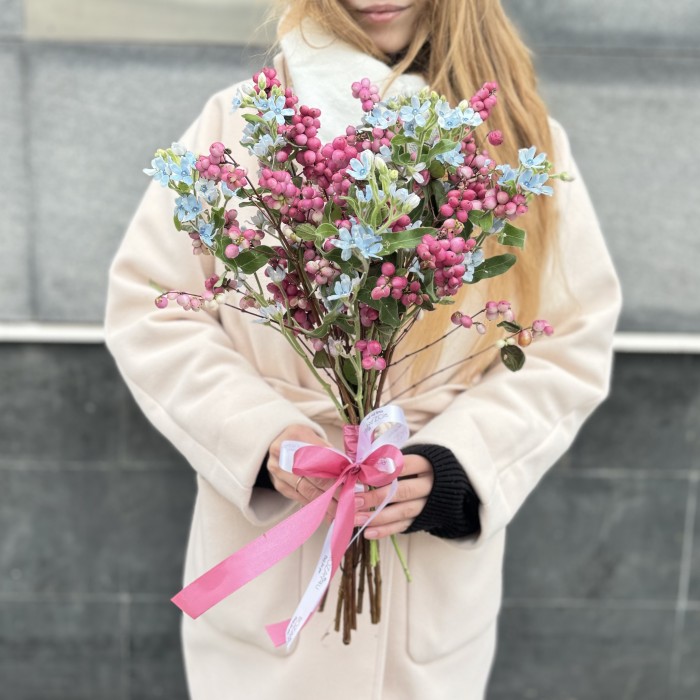 Интерьерный букет Розовый жемчуг