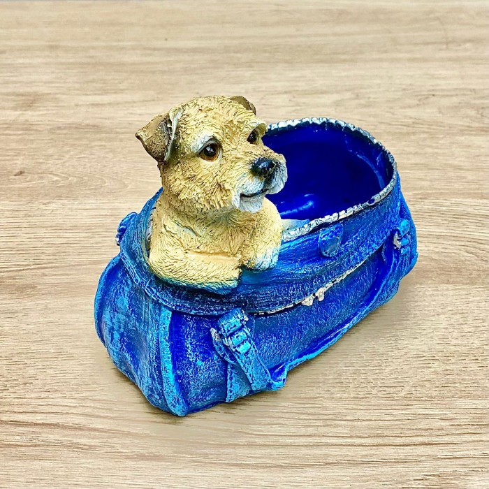 Кашпо собачка в сумочке