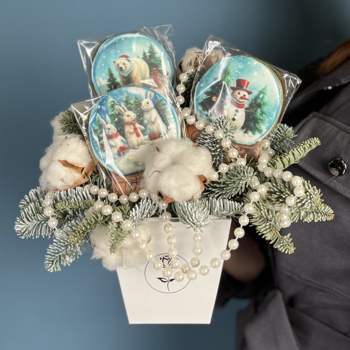 Композиция с новогодними пряниками Зима