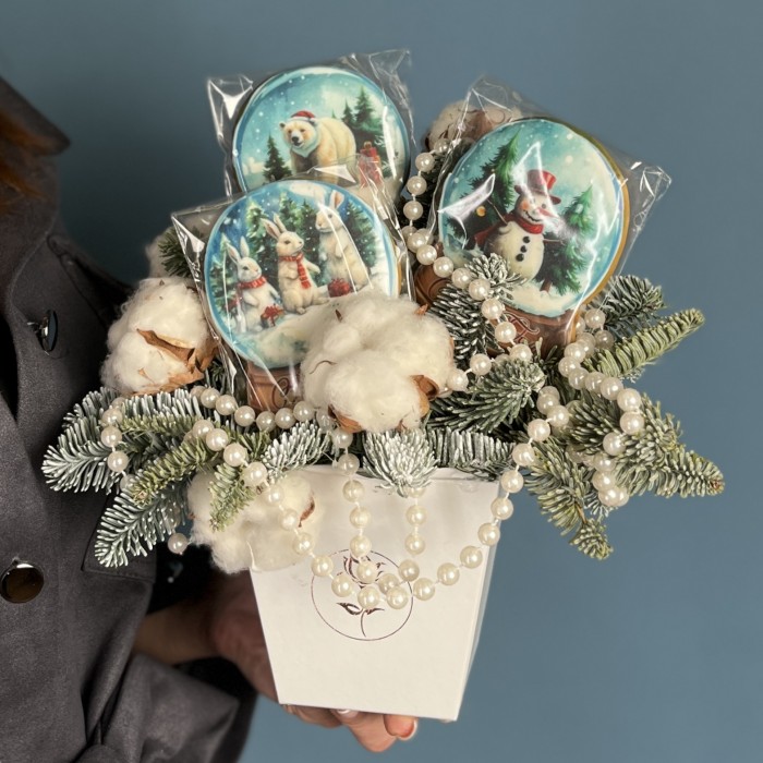 Композиция с новогодними пряниками Зима