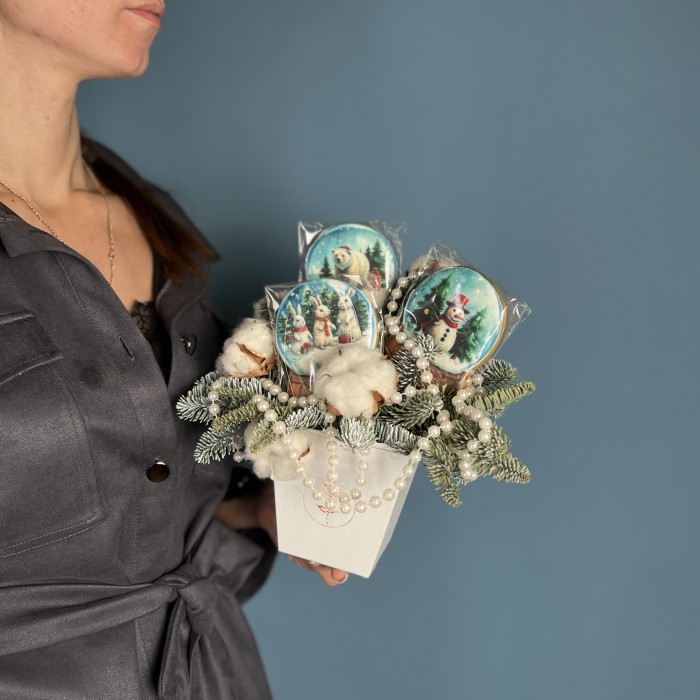 Композиция с новогодними пряниками Зима