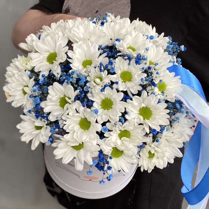 Композиция из хризантем Зайка