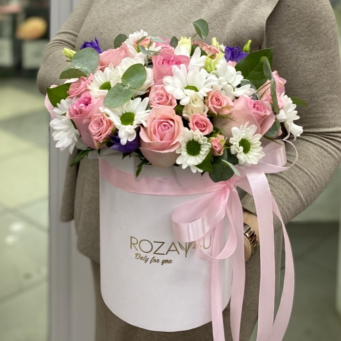 Композиция в коробке Романтичная Поляна