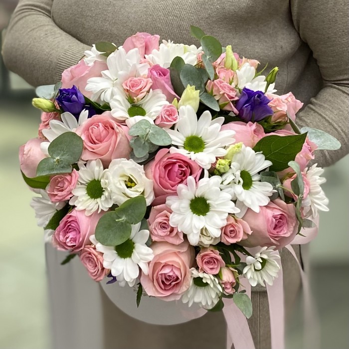 Композиция в коробке Романтичная Поляна