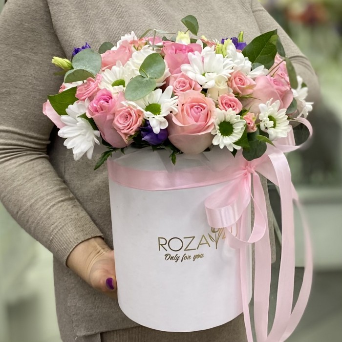 Композиция в коробке Романтичная Поляна