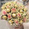 Коробка с розами Топ-Гир и конфетами Любимой Мамочке