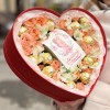Коробка сердце с розами и конфетами Любимой Маме