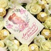Коробка Сердце с розами и конфетами Маме