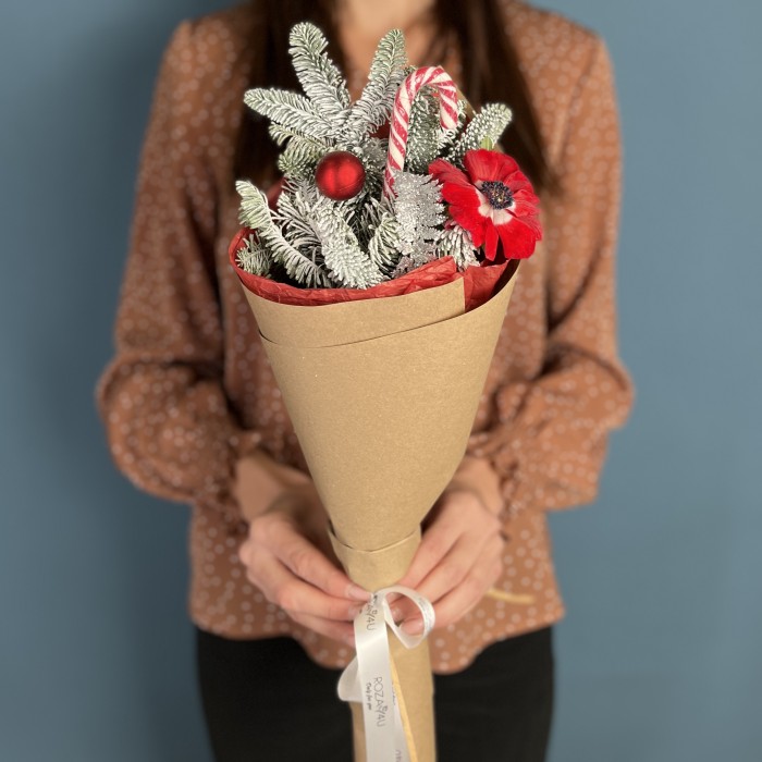 Корпоративный новогодний букет Зимний цветок