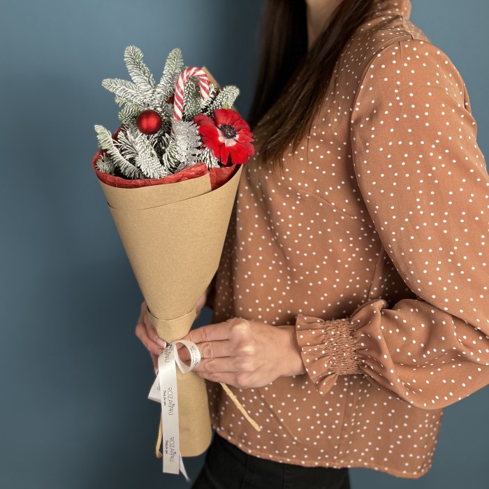 Корпоративный новогодний букет Зимний цветок