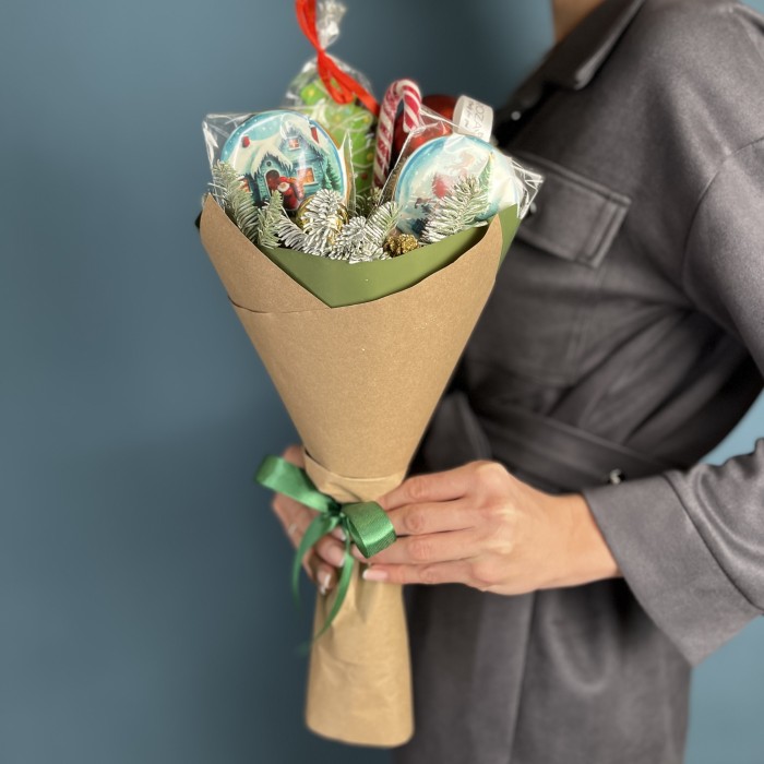 Корпоративный новогодний пряничный букет