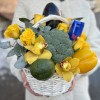 Корзина с овощами и энергетиком