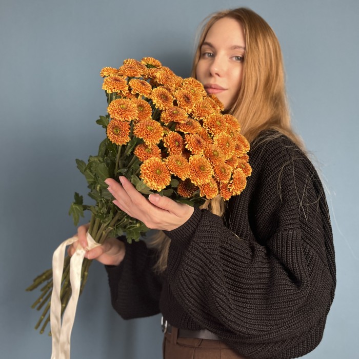 Кустовая хризантема Дориа Оранж