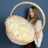 Лепестки в корзине белые 15 л