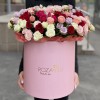 MIX кустовых пионовидных роз в коробке
