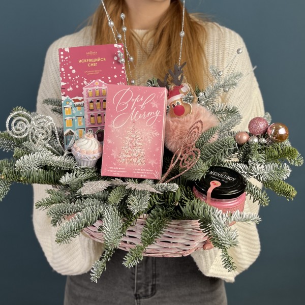 Новогодняя корзина Искрящийся снег