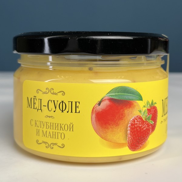 Медовое суфле с клубникой и манго 250 мл