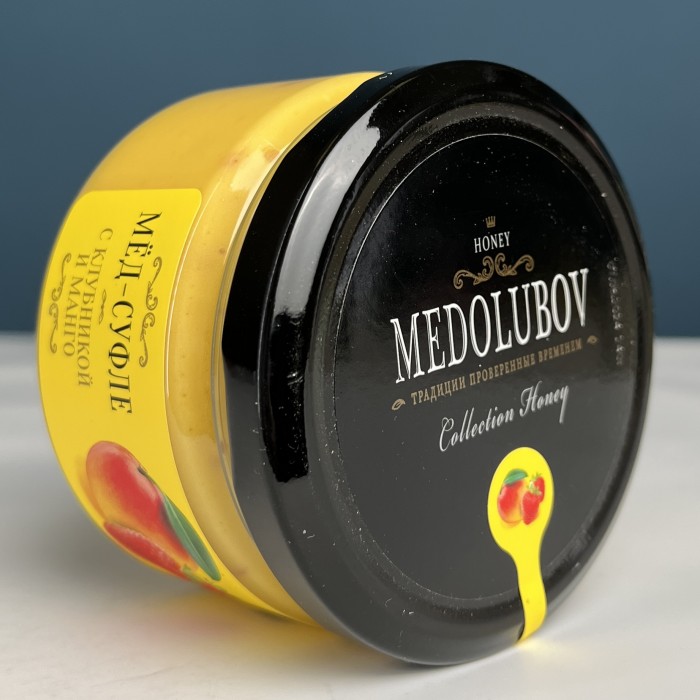 Медовое суфле с клубникой и манго 250 мл