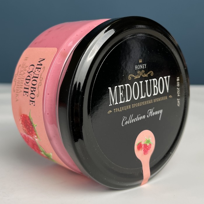 Медовое суфле с малиной и земляникой 250 мл