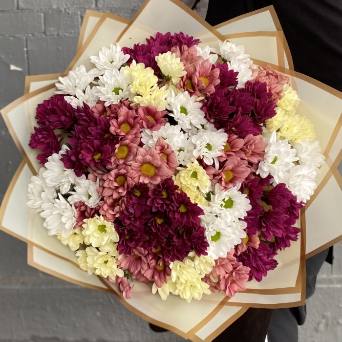 Микс из кустовых хризантем