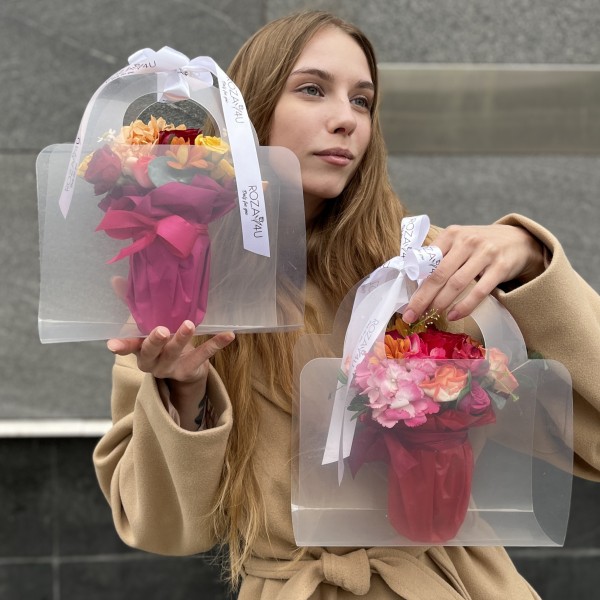 Мини-композиция в сумке яркий mix