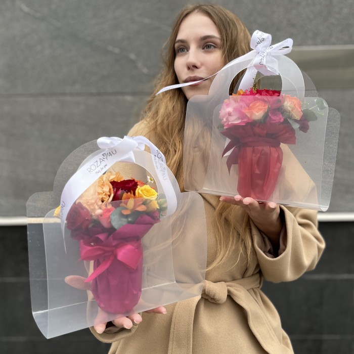 Мини-композиция в сумке яркий mix