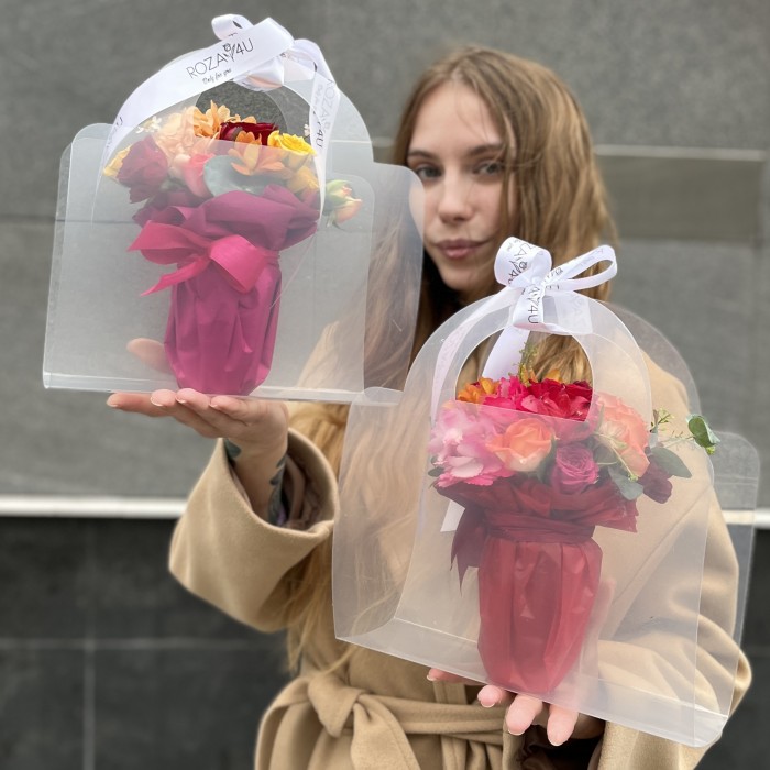 Мини-композиция в сумке яркий mix