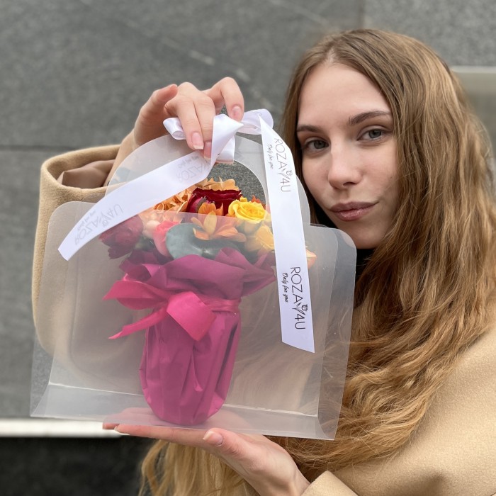 Мини-композиция в сумке яркий mix