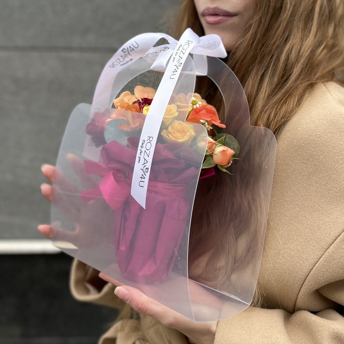 Мини-композиция в сумке яркий mix