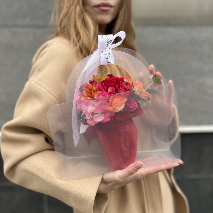 Мини-композиция в сумке яркий mix