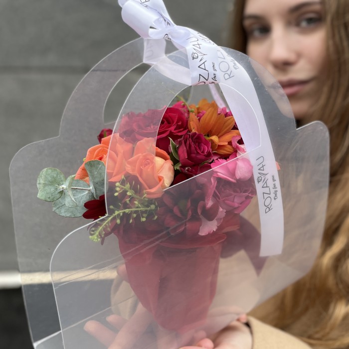 Мини-композиция в сумке яркий mix