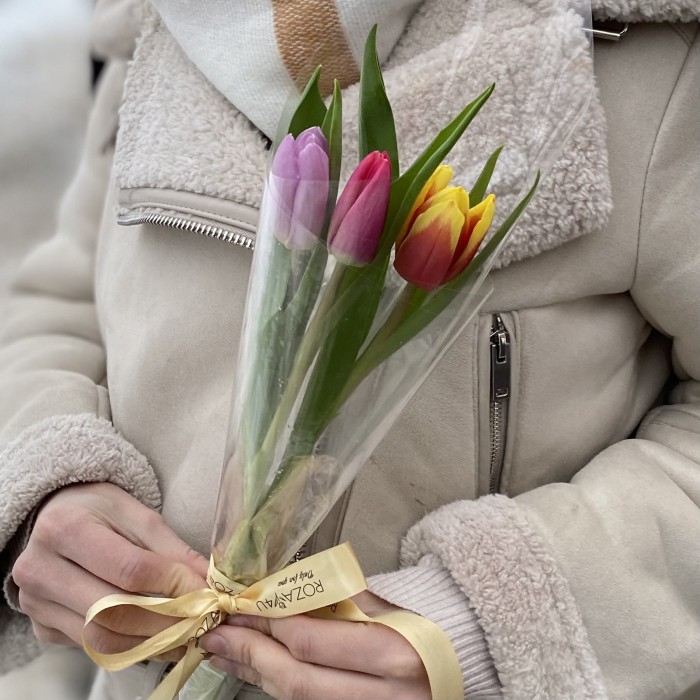 Мини-букет из 3 тюльпанов