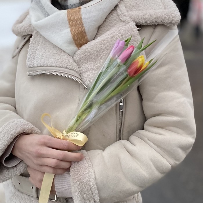 Мини-букет из 3 тюльпанов