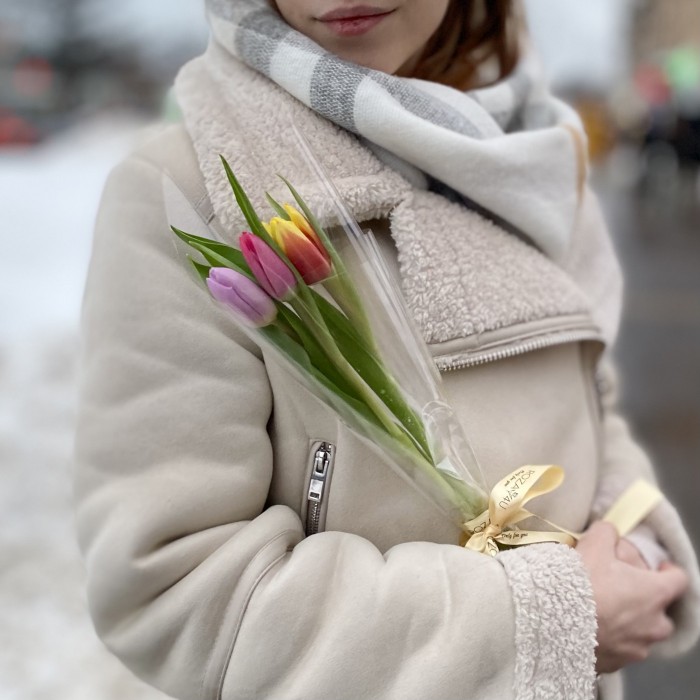 Мини-букет из 3 тюльпанов