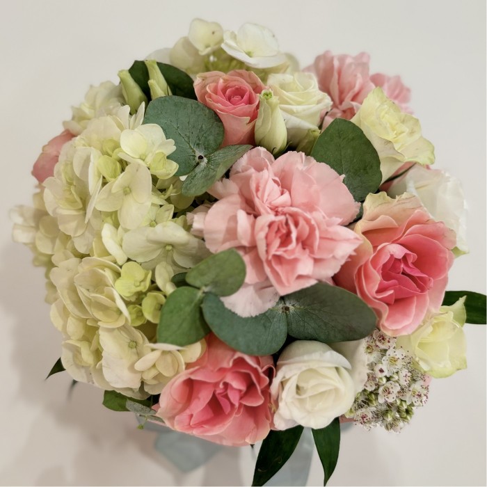 Мини композиция с цветами Утренняя Нежность