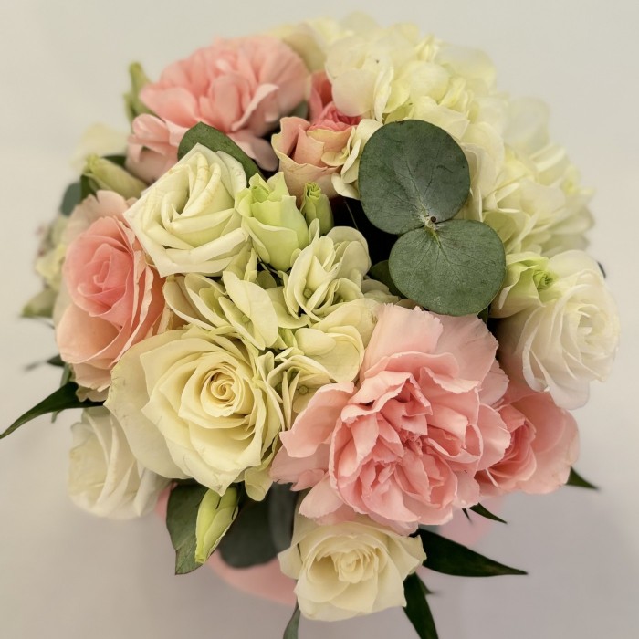 Мини композиция с цветами Утренняя Нежность