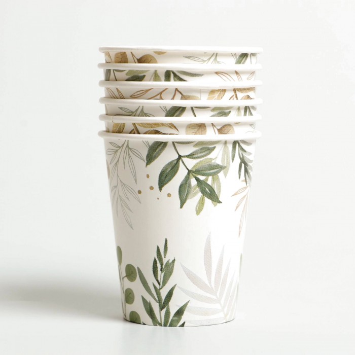 Набор бумажной посуды одноразовый Природа