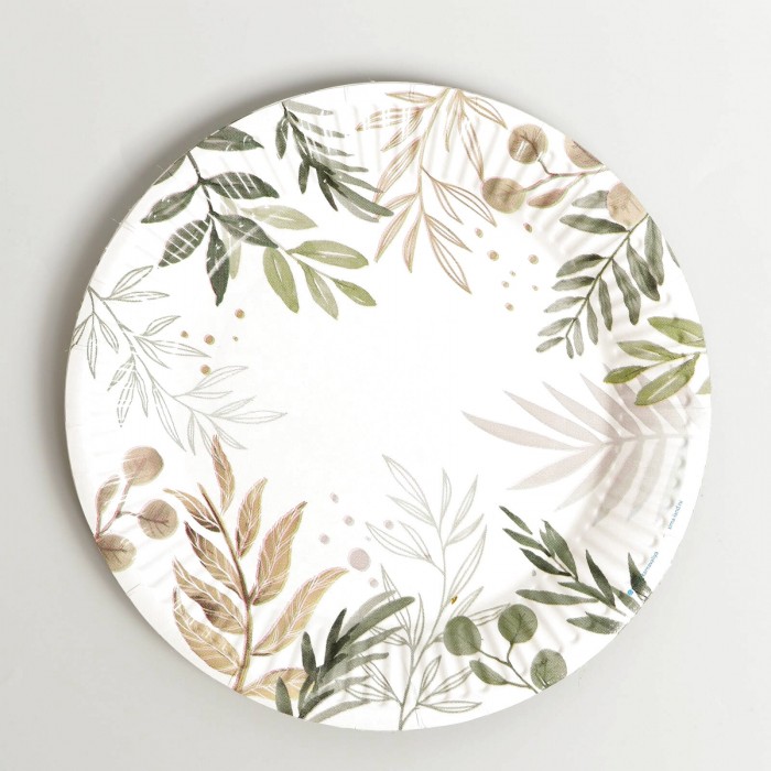 Набор бумажной посуды одноразовый Природа