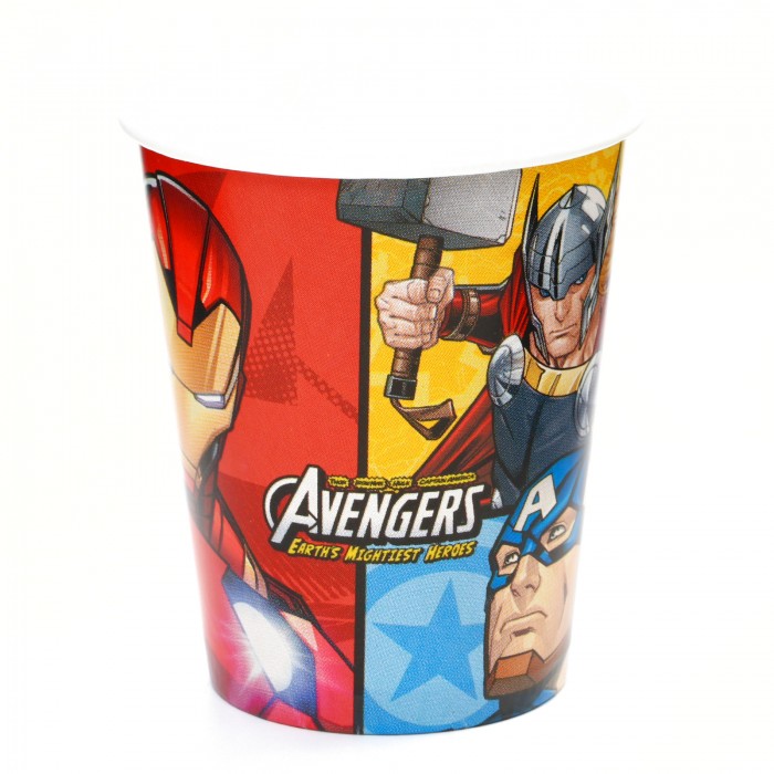 Набор одноразовой бумажной посуды С днем рождения Мстители