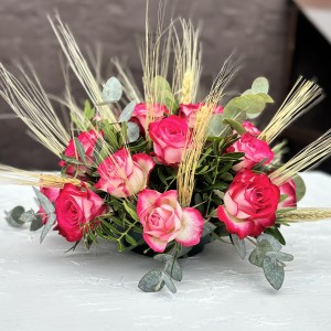 Настольная композиция на президиум Малиновый аромат Настольная композиция на президиум Малиновый аромат