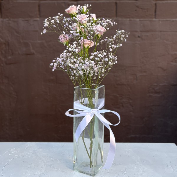Настольная композиция в квадратной вазе Лунная Магия