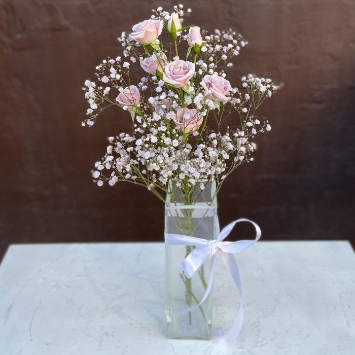 Настольная композиция в квадратной вазе Лунная Магия