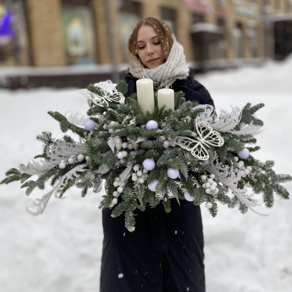 Настольная новогодняя композиция Уютный Вечер