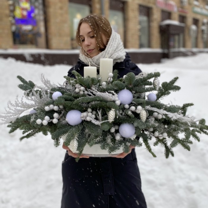 Настольная новогодняя композиция Уютный Вечер