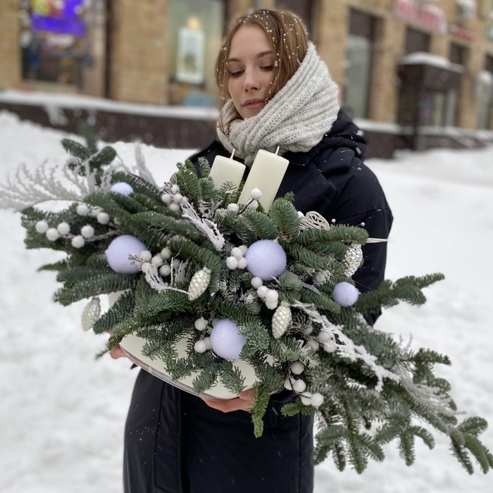 Настольная новогодняя композиция Уютный Вечер