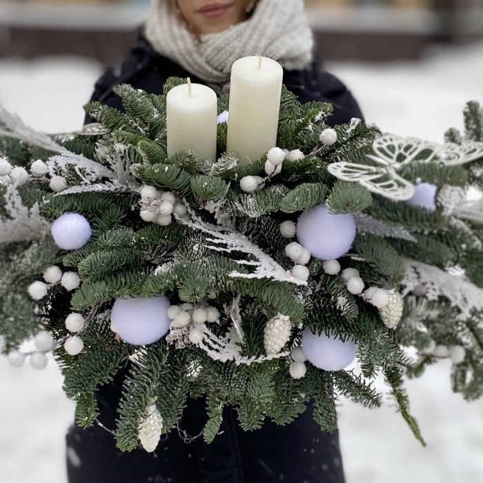 Настольная новогодняя композиция Уютный Вечер