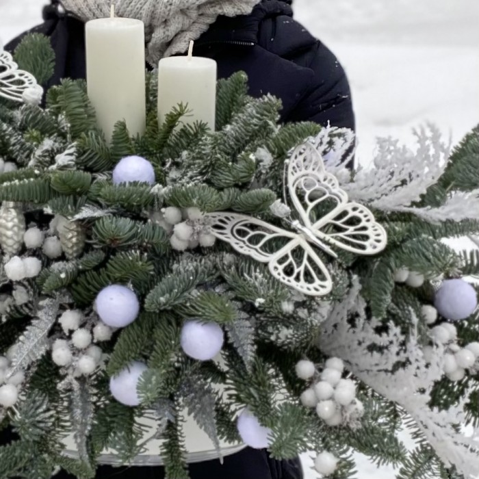 Настольная новогодняя композиция Уютный Вечер