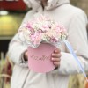 Нежная гипсофила с гортензией в коробке