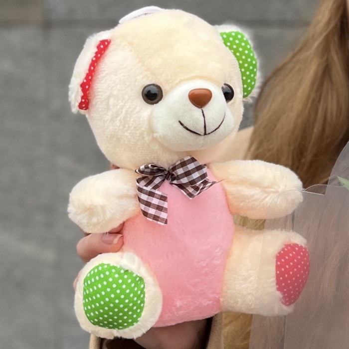 Нежная сумочка mix с мишкой